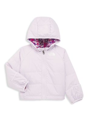 Baby Girl's Reversible Perrito Hooded Jacket - Lavender Fog - Size 3 Months - Lavender Fog - Size 3 Months