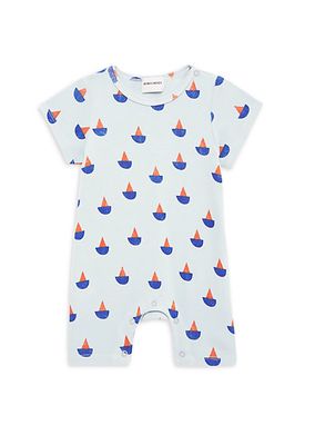Baby Girl's Sail Boat Print Playsuit