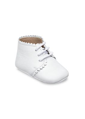 Baby Girl's Scalloped Leather Booties