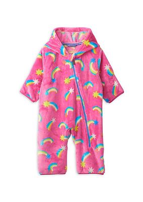 Baby Girl's Shooting Star Sherpa Hooded Coveralls