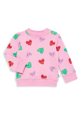Baby Girl's Smiling Hearts Sweatshirt