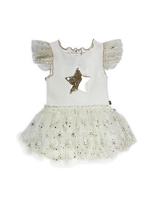 Baby Girl's Sparkle Tutu Bodysuit - White - Size 3 Months - White - Size 3 Months