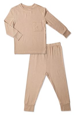 Baby Grey by Everly Grey Baby Grey Fitted Two-Piece Pajamas in Latte
