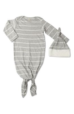 Baby Grey by Everly Grey Gown & Hat Set in Heather Grey