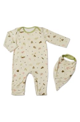 Baby Grey by Everly Grey Jersey Romper & Bib Set in Nature