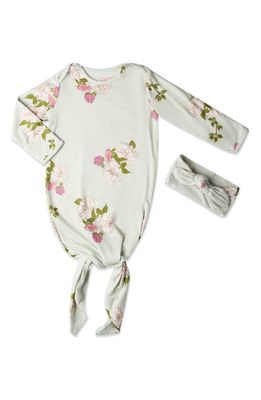 Baby Grey by Everly Grey Knotted Gown & Headband Set in Peony