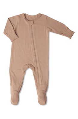 Baby Grey by Everly Grey Print Footie in Latte
