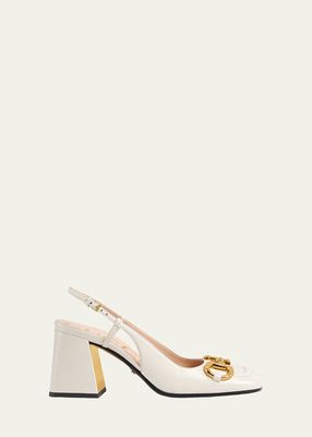 Baby Horse Bit Slingback Pumps