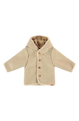BABYFACE Button Front Hooded Jacket in Honey