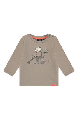 BABYFACE Chef Jellyfish Long Sleeve Graphic Tee in Taupe