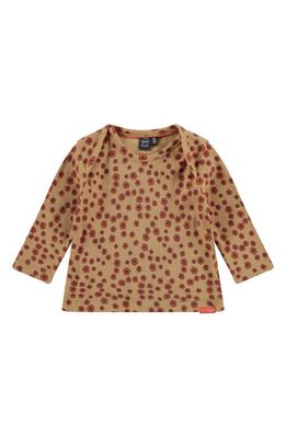 BABYFACE Floral Long Sleeve Cotton Knit Top in Honey