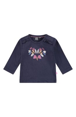 BABYFACE Floral Long Sleeve Stretch Cotton Graphic T-Shirt in Night