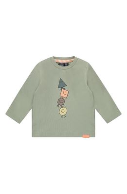 BABYFACE Happy Shapes Long Sleeve Graphic Tee in Sage