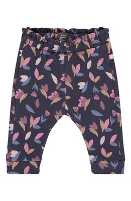 BABYFACE Leaf Print Stretch Cotton Joggers in Night