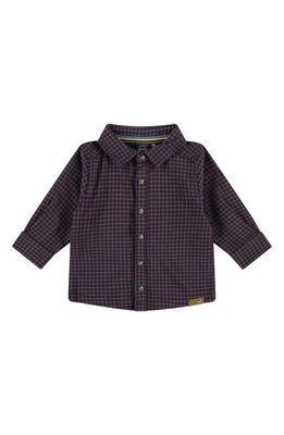 BABYFACE Long Sleeve Stretch Cotton Button-Up Shirt in Dark Royal