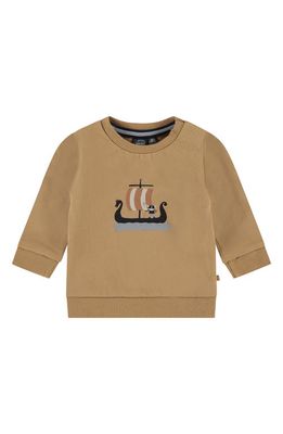 BABYFACE Ship Graphic Print Sweatshirt in Honey