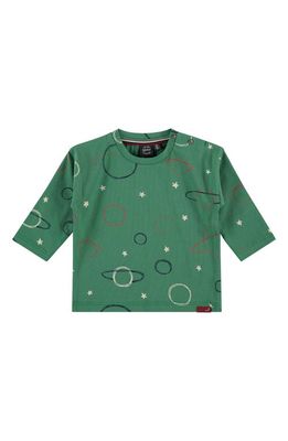 BABYFACE Space Print Long Sleeve Cotton T-Shirt in Leaf