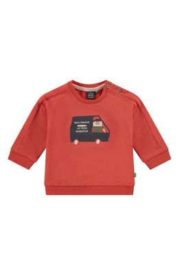 BABYFACE Stretch Cotton Graphic Sweatshirt in Red
