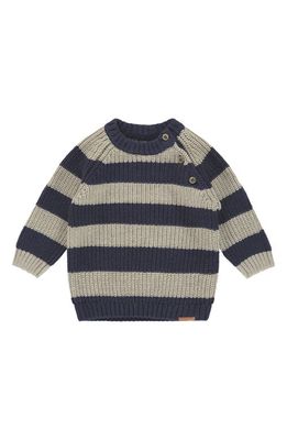 BABYFACE Stripe Cotton Sweater in Dark Royal