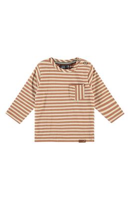 BABYFACE Stripe Long Sleeve Cotton T-Shirt in Clay