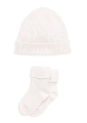 Baby's 2-Piece Logo Beanie & Sock Gift Set