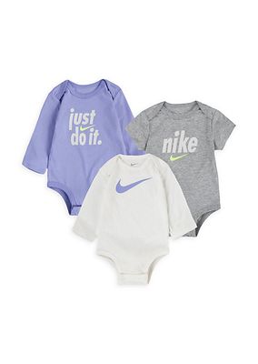 Baby's 3-Pack Nike Bodysuit Set