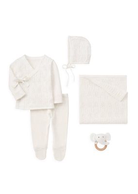 Baby's 5-Piece Pointelle Knit Giftbox Set