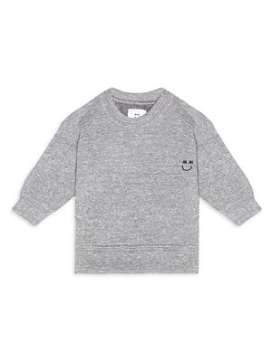 Baby's & Little Boy's Jackie Embroidered Sweatshirt - Heather Grey - Size 3 Months - Heather Grey - Size 3 Months