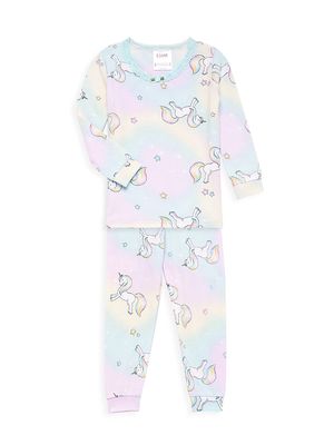 Baby's & Little Girl's 2-Piece Rainbow Pajama Set - Unicorns - Size 12 Months - Unicorns - Size 12 Months