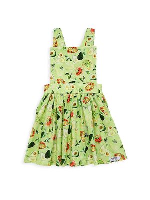 Baby's & Little Girl's Avocado Print Pinafore Dress - Green - Size 3 Months - Green - Size 3 Months