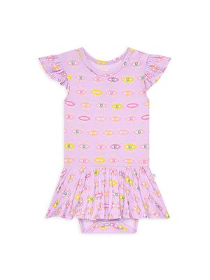 Baby's & Little Kid's Cleo Short-Sleeve Twirl Skirt Bodysuit - Light Purple - Size 6 Months