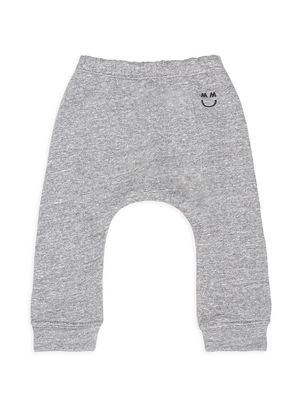 Baby's & Little Kid's Embroidered Quin Jogger - Heather Grey - Size 3 Months - Heather Grey - Size 3 Months