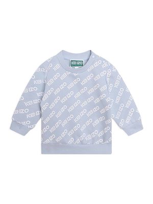 Baby's & Little Kid's Logo Print Crewneck Sweatshirt - Pale Blue - Size 12 Months