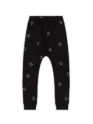 Baby's & Little Kid's Smile All Over Jogger Pants - Black - Size 18 Months - Black - Size 18 Months