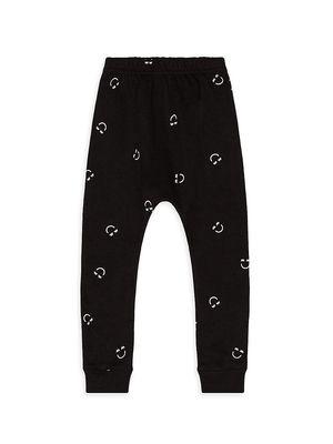 Baby's & Little Kid's Smile All Over Jogger Pants - Black - Size 3 Months - Black - Size 3 Months