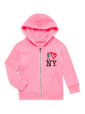 Baby's & Little Kid's Spray Paint Zip-Up Hoodie - Pink - Size 2 - Pink - Size 2