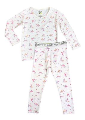 Baby's & Little Kid's Unicorn Long-Sleeve Shirt & Pants Pajama Set