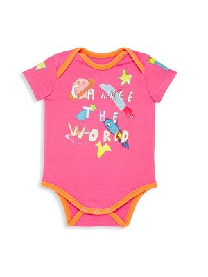 Baby's Change The World Bodysuit - Pink - Size 6 Months - Pink - Size 6 Months