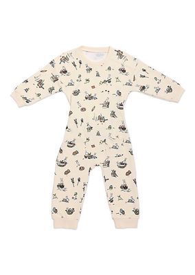 Baby's Easter Bunny Print Coveralls