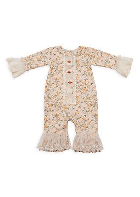 Baby's Girl's Avas Garden Floral & Lace Romper