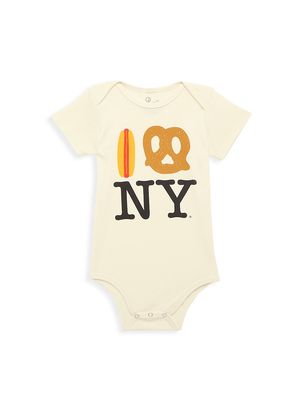 Baby's Hot Dog Pretzel NY Bodysuit - Natural - Size 12 Months - Natural - Size 12 Months