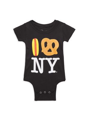 Baby's Hot Dog Pretzel One-Piece - Black - Size 6 Months - Black - Size 6 Months