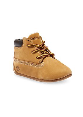 Baby's Leather Lace-Up Booties