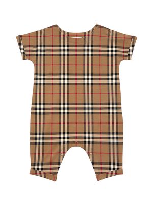 Baby's Lennox Check Coveralls - Archive Beige Check - Size 12 Months