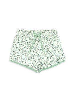 Baby's, Little Boy's & Boy's Sea Marsh Floral Board Shorts - Green - Size 7 - Green - Size 7