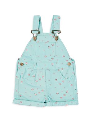 Baby's, Little Girl's & Girl's Floral Shortalls - Mint Green - Size 5 - Mint Green - Size 5