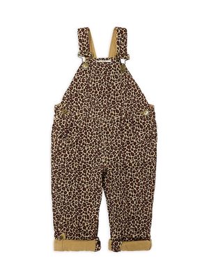 Baby's, Little Girl's & Girl's Leopard-Print Dungarees - Leopard - Size 3 - Leopard - Size 3