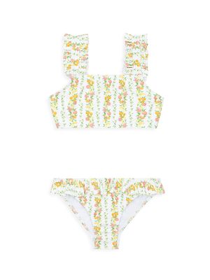 Baby's, Little Girl's, & Girl's Ruffle Strap Bikini - Yellow Multi - Size 2 - Yellow Multi - Size 2
