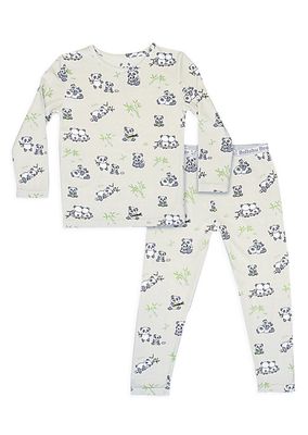 Baby's, Little Kid's & Kid's Panda Bamboo Print Pajamas Set