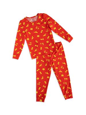 Baby's, Little Kid's & Kid's Pasta Print Pajama Set - Red - Size 12 Months